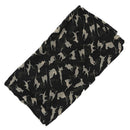 Women's Sweet Cat Pattern Chiffon Scarf Black P6T2
