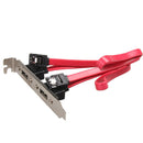 Computer Case Baffle 2 Port SATA to 2 ESATA External PCI Slot Cable Bracket