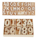 Unpainted Wooden Number Alphabet Letter Tray Wood Craft Shapes Embellishment