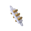 6 Speaker Post Banana Plug Audio Surround Wall Face Plate