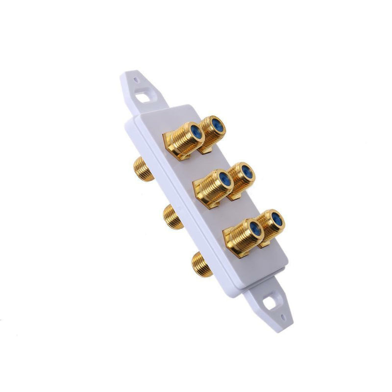 6 Speaker Post Banana Plug Audio Surround Wall Face Plate