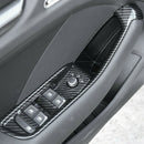 Car Window Glass Lifting Buttons Frame Door Storage Box Cover Trim 6Pcs For