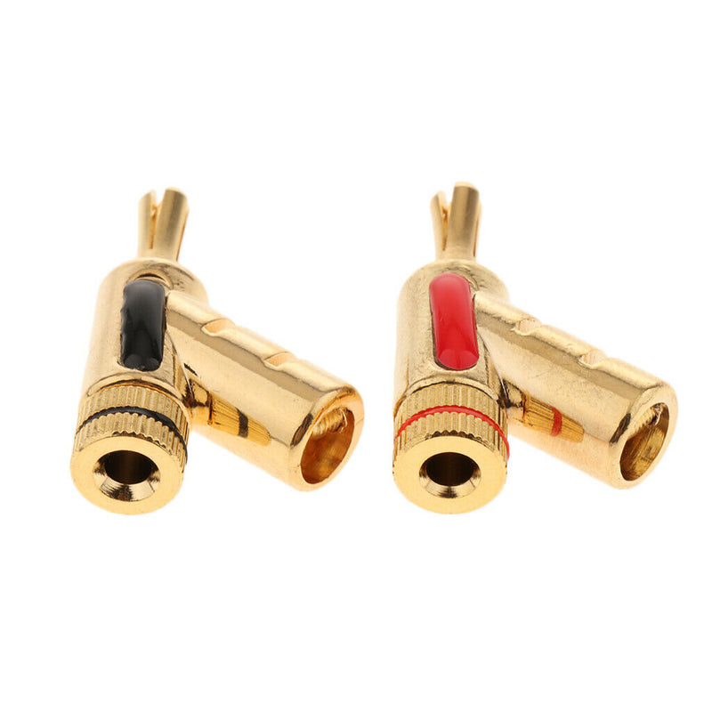 8pcs/Set 4mm Banana Plug Speaker Cable AMP Screw Lock Terminal Connectors