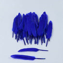 50pcs Dyed Goose Feathers DIY Hairstyles Decor Jewelry Wedding Party - Blue