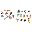 24x Plastic Insects Farm Animal Kit for Kids Children's Favour Toys Presents