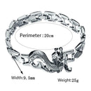 Men Locomotive Style Stainless Steel Dragon Bracelet Personality Bangle