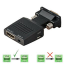 Video Converter HDMI To VGA Adapter Cable 1080P HDTV + Audio And USB Cable