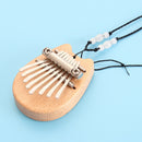 Mini 8 Keys Kalimba Mahogany Thumb Piano w/ Lanyard Percussion Instrument