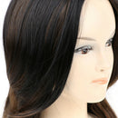 Gradient Black Brown Synthetic Long Wavy Wigs Women Lace Front Daily Wigs  OZ