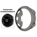 Soft Transparent TPU Case for Garmin Forerunner 45 Protector Cover (Black) A