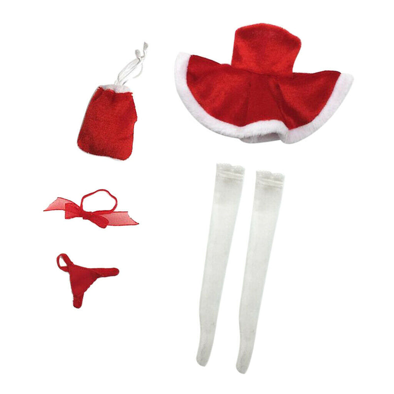 1/6 Woman Christmas Hairpin Dress Sos T-ba & Bag for 12'' Action Figures