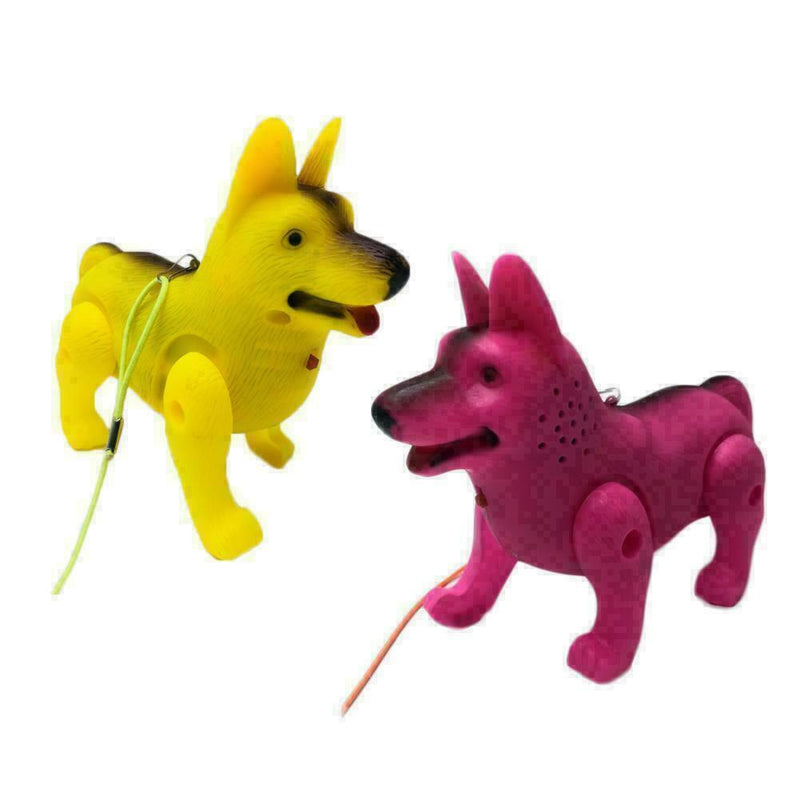 Kids Toys Glowing Music Electric Traction Dog Educational Christmas Gifts T B3U0