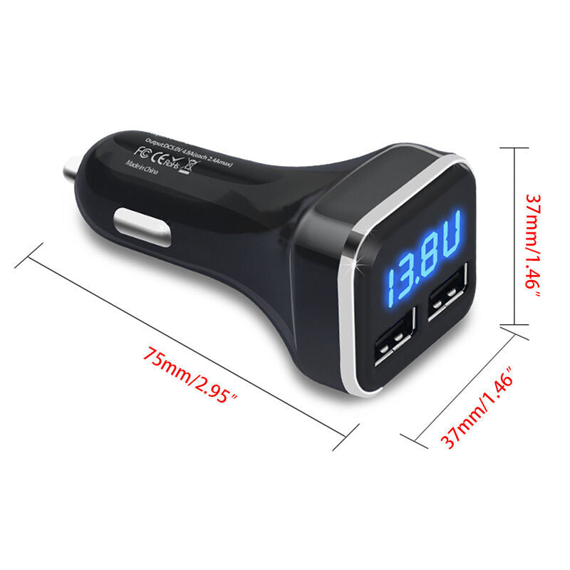 2 USB Port Universal Mobile Phone Double Dual Mini Car Charger Adapter Power New