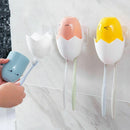 Cute Chicken Toothbrush Holder Rinse Cup Set Couple Brush Teeth Cup Wall To F4H2
