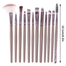 12 PCS Pro Makeup Brushes Cosmetic Set Eyeshadow Face Brush Starter ToolBX