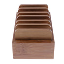 Wooden Station Dock 6 Port Charging Stand Organizer for Smartphones, Tablets &