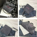 Corduroy Canvas Bag Female Simple Literary Shoulder Bag Ladies Casual Shoul