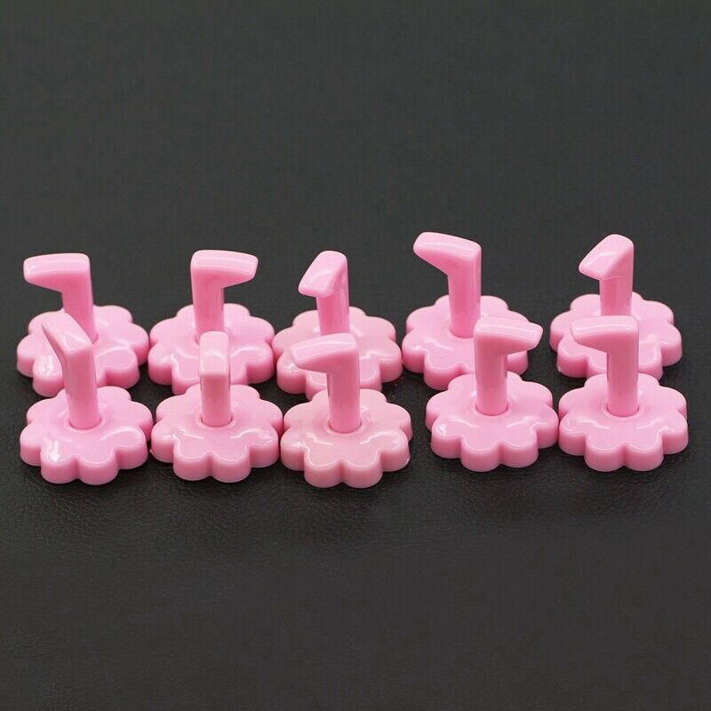 10 Pcs Wintersweet Shape Practice Training Stands Nail Art False Tip Holder W3A2