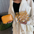 Women'S Messenger Bag Jelly Transparent Chain Shoulder Bag Polka Dot Small