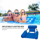 Inflatable Foldable Floating Row Beach Swimming Pool Water Hammock (Blue)