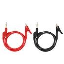 1 Pair Alligator Probe Clip to Banana Male Plug Test Lead Line Cables 1m