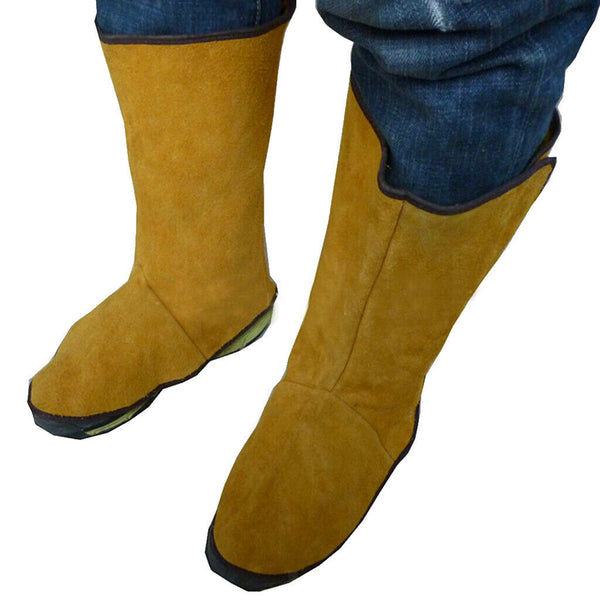 Artificial Leather Leg warmer Weld Heat insulation Protection Yellow