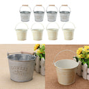 Rustic Metal French Design Planter Pot, Set of 10