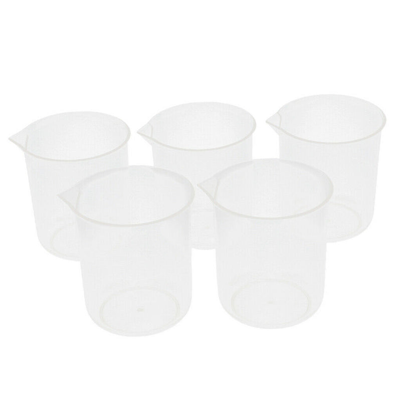 5 Pcs 500ml Plastic Clear Measuring Measurement Cup Lab Kitchen