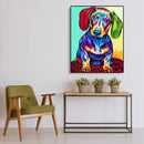 Painting By Numbers Kit DIY Color Dog Hand Painted Canvas Oil Art Picture