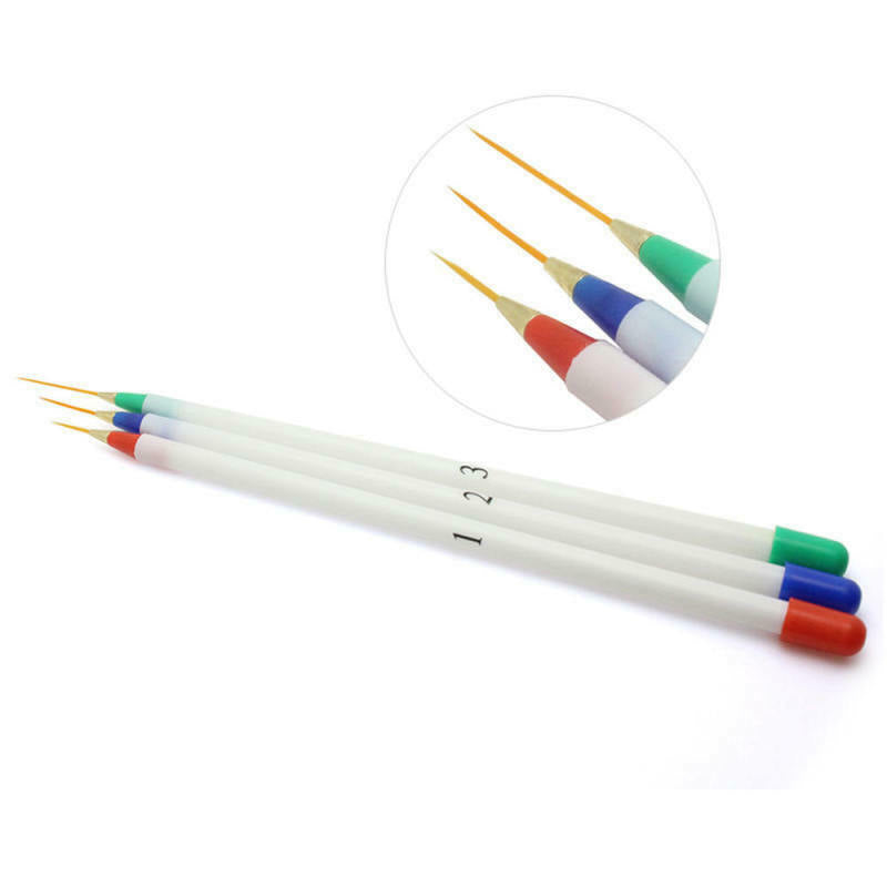 6PCS Acrylic Nail Pen Set Painted Supplies Brush Draw Flower Manicure Too PIY