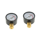 2xWater Pressure Gauge 0-220psi Male NPT Brass Liquid/Glycerin Filled
