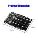 M.2 NVME SSD Key M Key B SSD to U.2 SFF-8639 Adapter Card Converter Kit for PC