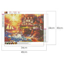 5D DIY Diamond Painting House Full Drill Picture Embroidery Mosaic (1350) A