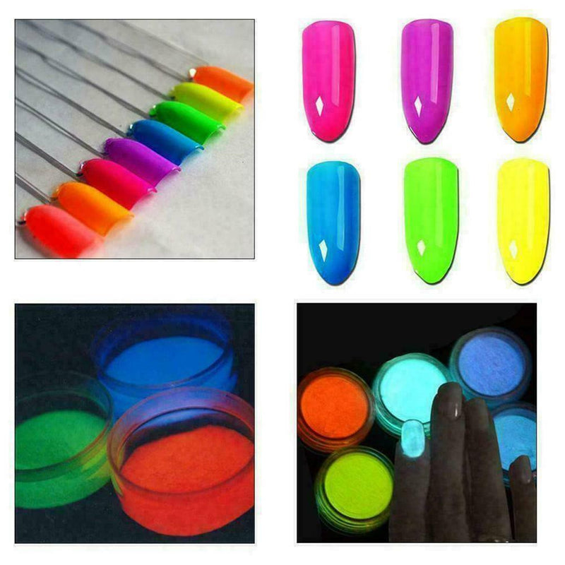 Lasting Shimmer Eyeshadow Pigment Matte Eyeshadow Colorful Nail 6 Colors Po M7P0