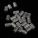 24 Pieces Norse Viking Rune Dreadlocks Beads Metal Hair Beards Pendants Rings
