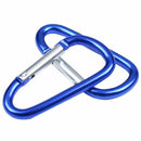 2 x Camp D shaped blue 5mm diameter aluminum alloy snap hook J8O4
