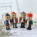 10cm Wooden Nutcracker Christmas Tree Hanging Ornaments Desktop Decoration MO