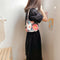 Summer Fashion Retro Daisy Print Handbag Zipper Women Armpit Shoulder Bag A