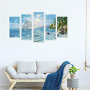 5pcs 5D DIY Full Drill Diamond Painting Seaside Embroidery Kit Home Decor