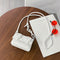 Mini Shoulder Bags Candy Color Purse Women PU Crossbody Handbag (White)