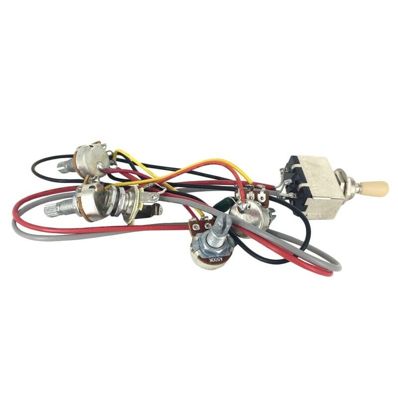 For Lp Electric Guitar Wiring Harness Prewired 2V2T 3-Way Toggle Switch 500