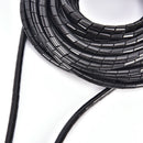 6mm Outside Dia 17M PE Polyethylene Spiral Cable Wire Wrap Tube Black B Bj