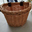Retro,Handmade,Wicker Bicycle Front Basket With Leather Straps ,Fashion Chi Z1T6