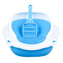 Large Size Cat Litter Box Semi-Closed Cat Sandbox Toilet for Pet Cat Traini K9G7