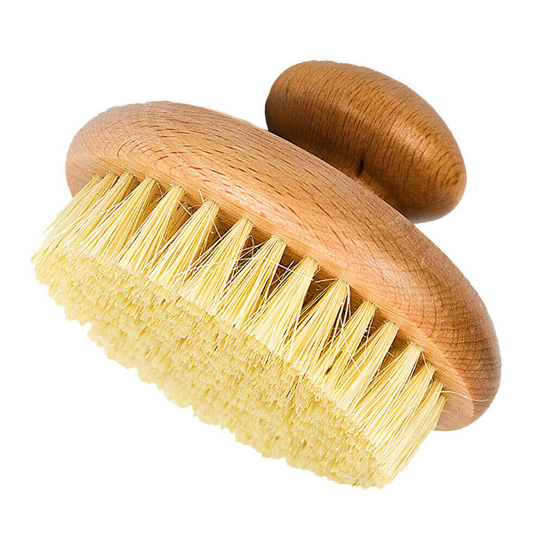 Natural Bath Body Brush Beech Handle Stains Remover Back Scrubbing Brush