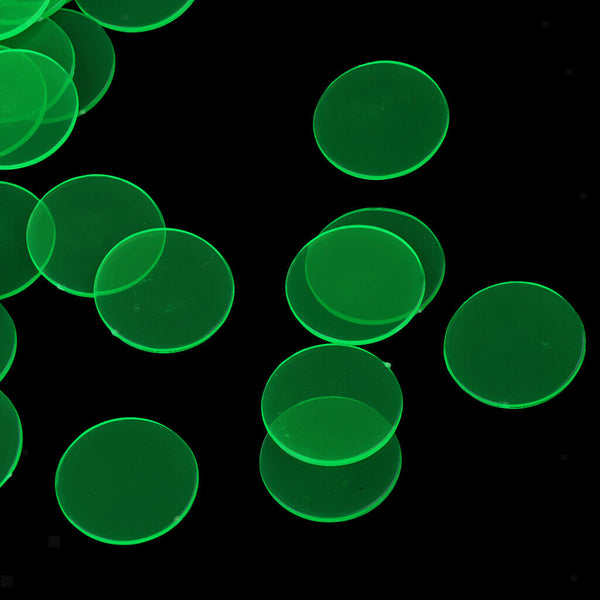 Professional Bingo Game Transparent Color Counters Plastic Marker Green