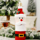 Wine Bottle Cover Christmas Decors Cartoon Dust Cover for Home Table (A)