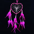 Heart Shape Dream Catcher with Feathers Wall Car Hanging Decor Ornament