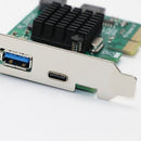 PCI-E 4X Express To USB 3.1 Type C Expansion Card with 15 Pin PCIe Converte