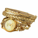 Duoya Quartz Watches Women Ladies Dress Bracelet Wristwatch Woven Bracelet